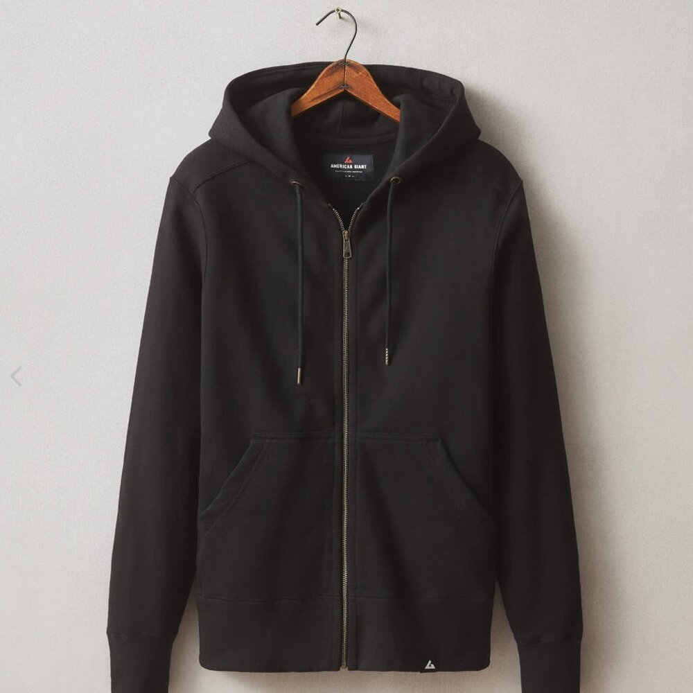 American Giant Classic Full Zip Hoodie Black